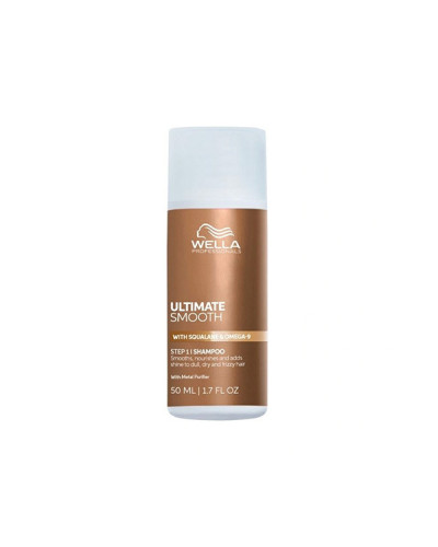 Shampooing Ultimate Smooth, nourrissant cheveux secs, ternes ou frisés, Wella 50ml