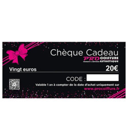 Chèque Cadeau en Ligne Pro Coiffure Esthétique 20€