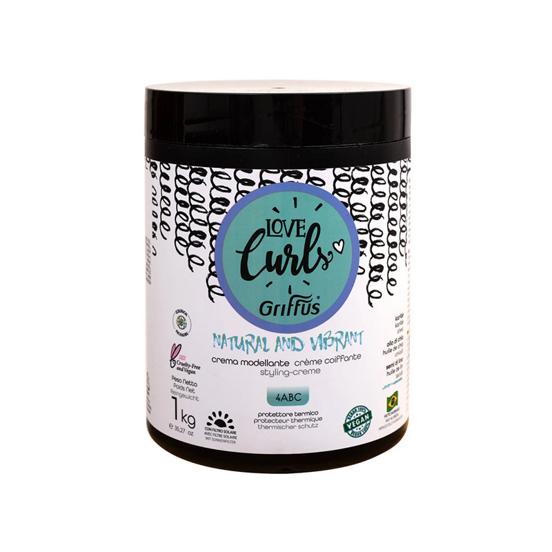Crème Coiffante Natural and Vibrant Love Curls Griffus 1kg Crème Coiffante Natural and Vibrant Love Curls Griffus 1kg