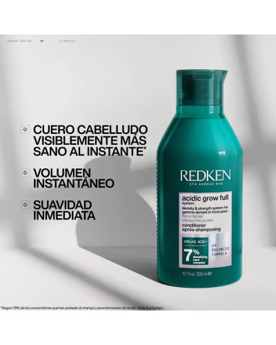 Après-Shampoing Densité Cheveux Fins 3 Min Acidic Grow Full System Redken 300ml