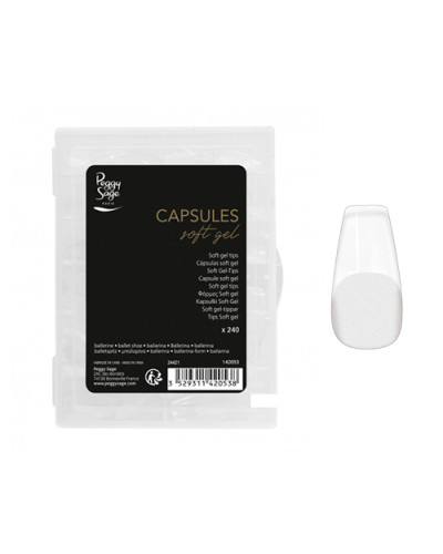 Capsules pour ongles Soft Gel forme Ballerine 240 pièces