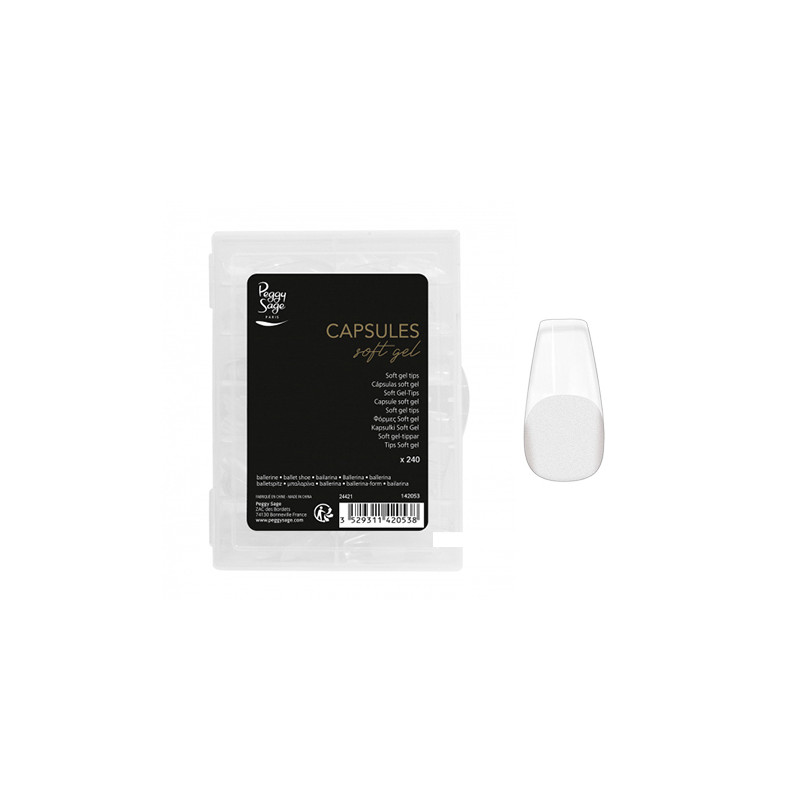 Capsules pour ongles Soft Gel forme Ballerine 240 pièces