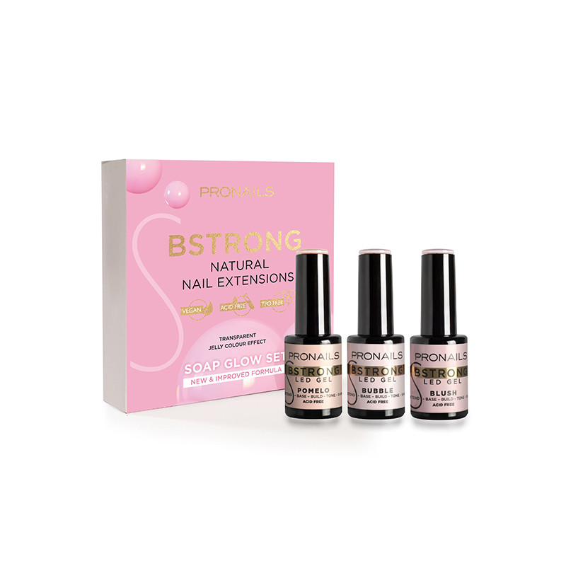 Kit Gel Led Bstrong Soap Glow 3 pcs ProNails