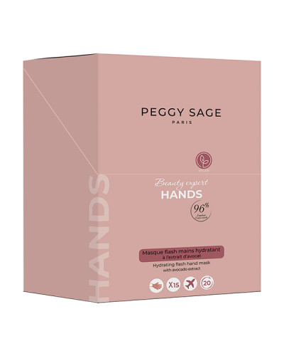 Boite de 15 Masques Flash Hydatant Mains 2x8ml Peggy Sage