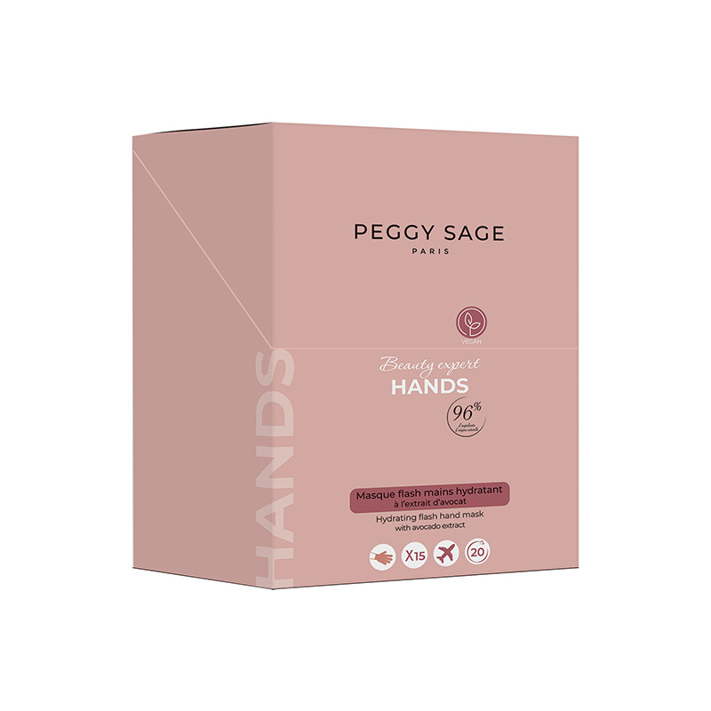 Boite de 15 Masques Flash Hydatant Mains 2x8ml Peggy Sage Boite de 15 Masques Flash Hydatant Mains 2x8ml Peggy Sage