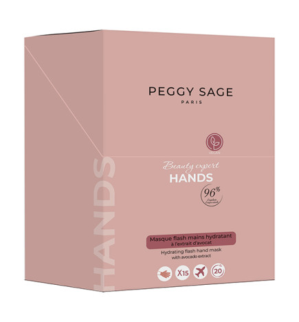 Boite de 15 Masques Flash Hydatant Mains 2x8ml Peggy Sage