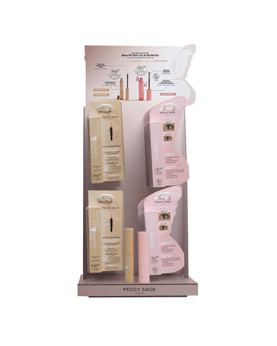 Présentoir Sérum Tripeptide Lash&Brow + Mascara Flying Effect Peggy Sage