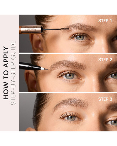 Stylo Liner + Gel Teinture Sourcils Semi Permanent 001 Light Brown 2,9gr Gosh
