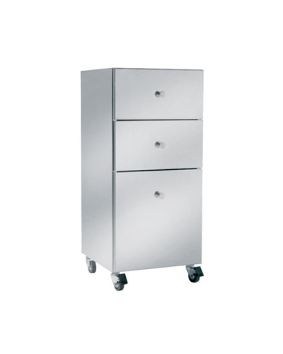 Table de Service Wally Inox 3 Tiroirs