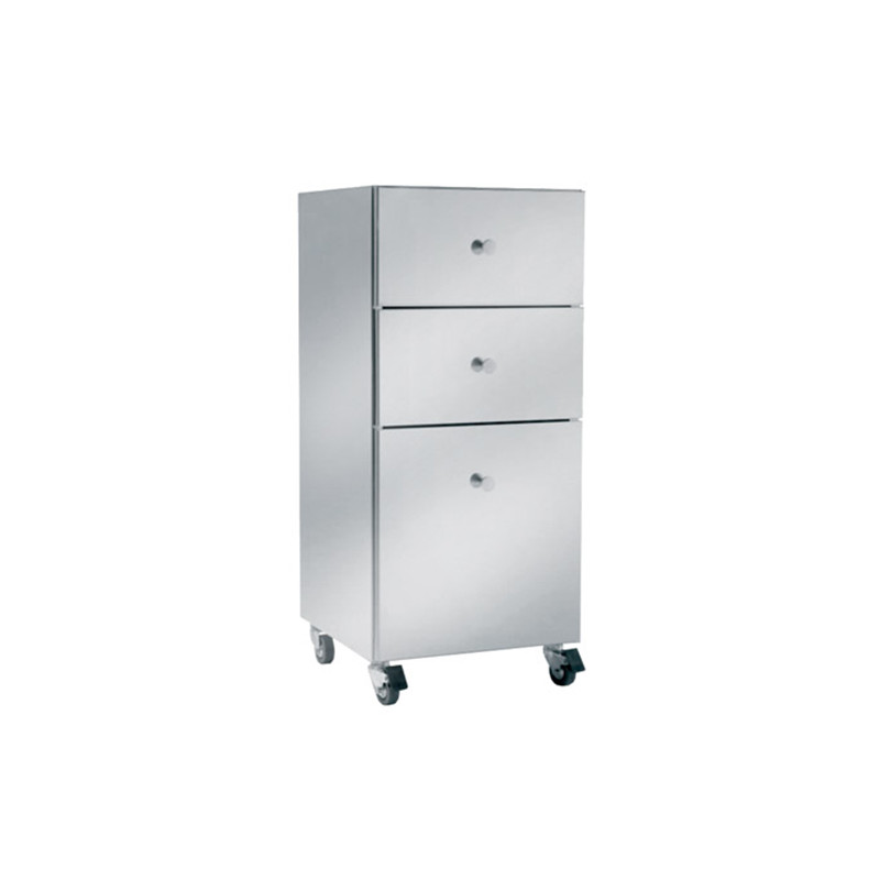 Table de Service Wally Inox 3 Tiroirs