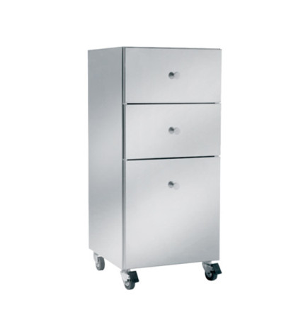 Table de Service Wally Inox 3 Tiroirs