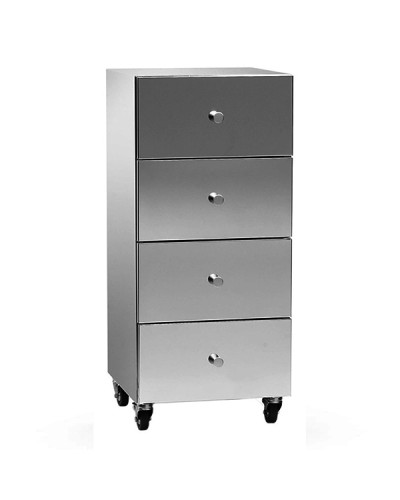 Table de Service Wally Inox 4 Tiroirs