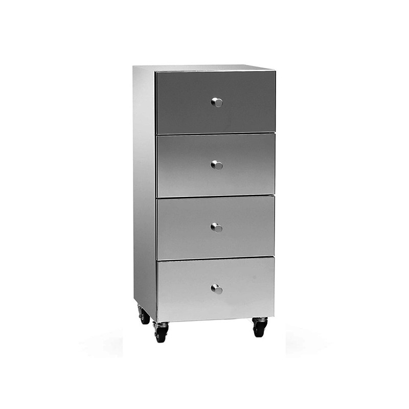 Table de Service Wally Inox 4 Tiroirs