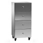 Table de Service Wally Inox 4 Tiroirs