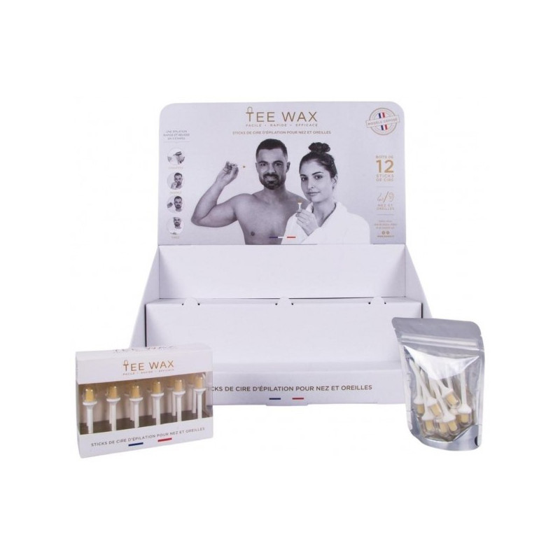 Présentoir 20 coffrets Sticks cire d'épilation Tee Wax Présentoir 20 coffrets Sticks cire d'épilation Tee Wax