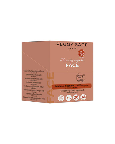 Boite de 15 Masques Flash Yeux Défatigant 3 ml Peggy Sage