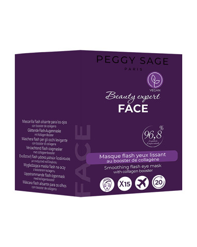 Boite de 15 Masques Flash Yeux Lissant 3 ml Peggy Sage