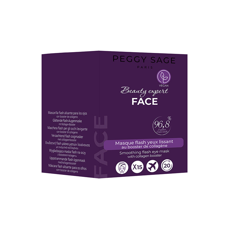Boite de 15 Masques Flash Yeux Lissant 3 ml Peggy Sage Boite de 15 Masques Flash Yeux Lissant 3 ml Peggy Sage