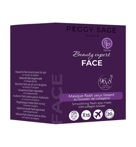 Boite de 15 Masques Flash Yeux Lissant 3 ml Peggy Sage