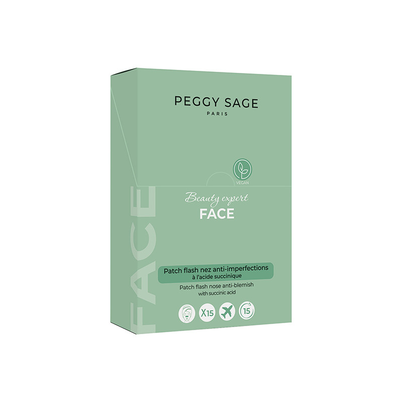 Boite de 15 Patch Flash Nez Anti-Imperfections 2 Patchs Peggy Sage Boite de 15 Patch Flash Nez Anti-Imperfections 2 Patchs Peggy Sage