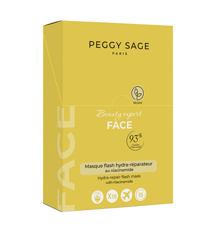 Boite de 15 Masques Flash Hydra- Réparateur 15 ml Peggy Sage