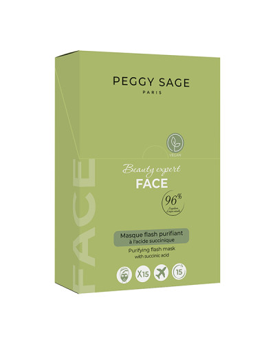 Boite de 15 Masques Flash Purifiant Visage 15 ml Peggy Sage