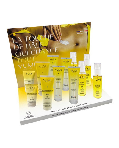 Présentoir 12 Crèmes Solaires SPF50 Yumi