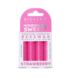 Baume à lèvres Miracle Beeswax Fraise – Pack de 4 unités