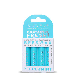 Baume à Lèvres Miracle Beewax Menthe Poivrée – Pack de 4 unités Biovène