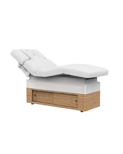 Lit Spa Hema 4 Moteurs Blanc/Bois Silverfox