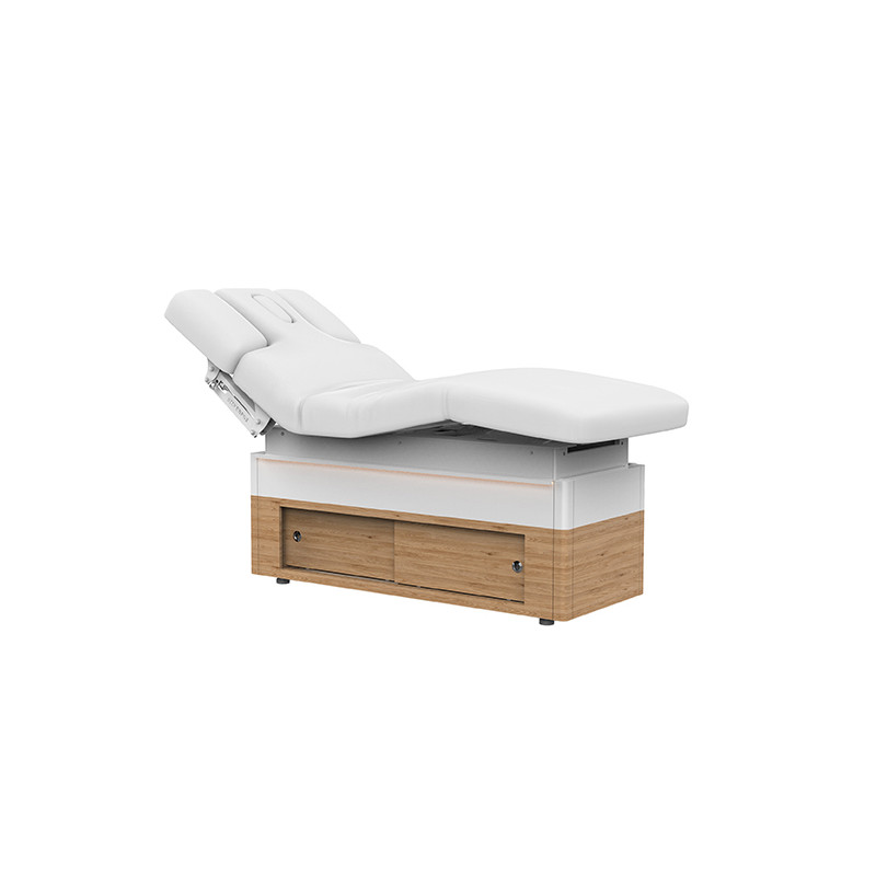 Lit Spa Hema 4 Moteurs Blanc/Bois Silverfox