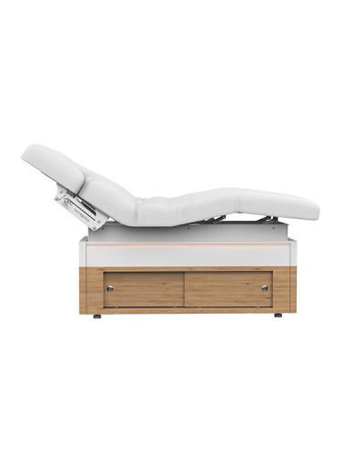Lit Spa Hema 4 Moteurs Blanc/Bois Silverfox