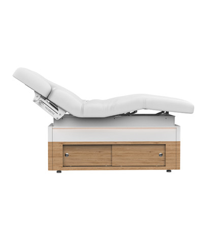 Lit Spa Hema 4 Moteurs Blanc/Bois Silverfox