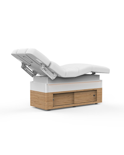 Lit Spa Hema 4 Moteurs Blanc/Bois Silverfox