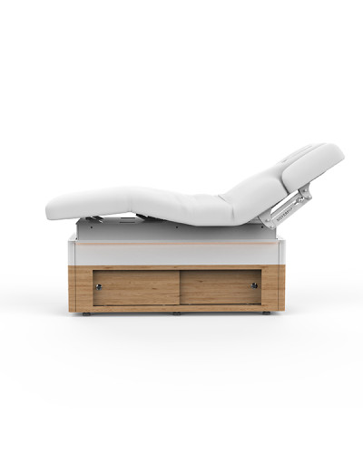 Lit Spa Hema 4 Moteurs Blanc/Bois Silverfox