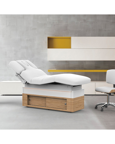 Lit Spa Hema 4 Moteurs Blanc/Bois Silverfox