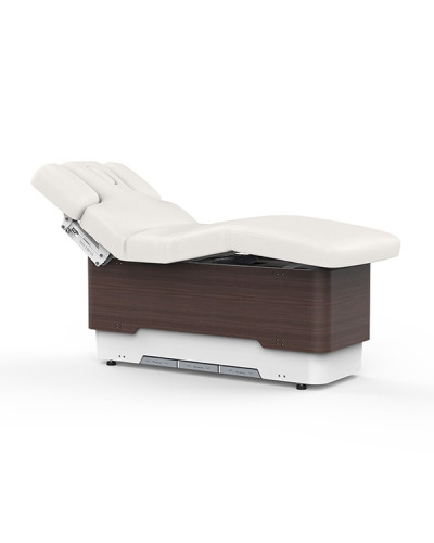 Lit Spa Onyx 3 Moteurs Wengue/skai Blanc Silverfox
