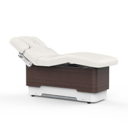 Lit Spa Onyx 3 Moteurs Wengue/skai Blanc Silverfox