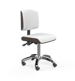 Tabouret Zoi Wengue Blanc SilverFox