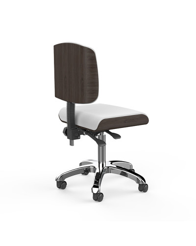 Tabouret Zoi Wengue Blanc SilverFox