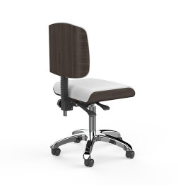 Tabouret Zoi Wengue Blanc SilverFox