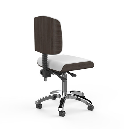 Tabouret Zoi Wengue Blanc SilverFox