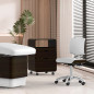 Tabouret Zoi Wengue Blanc SilverFox Tabouret Zoi Wengue Blanc SilverFox