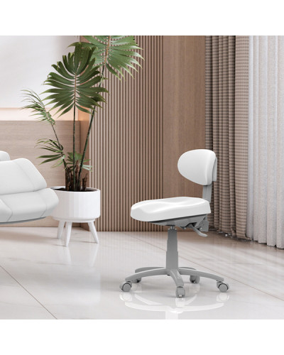 Tabouret Sun Skai Blanc SilverFox