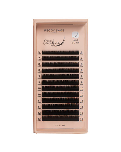 Cil à cil Ellipse Flat - C - 0,12 mm - 6 à 13 mm Peggy Lashes Pro