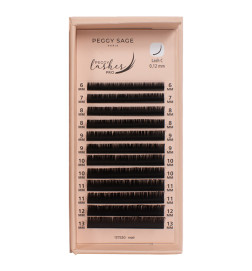 Cil à cil Ellipse Flat - C - 0,12 mm - 6 à 13 mm Peggy Lashes Pro