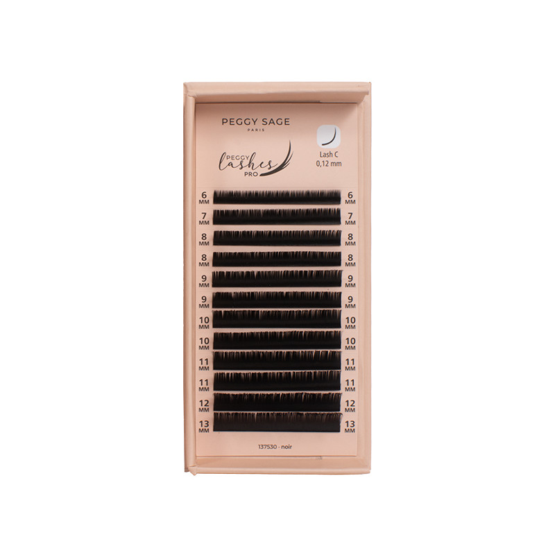 Cil à cil Ellipse Flat - C - 0,12 mm - 6 à 13 mm Peggy Lashes Pro