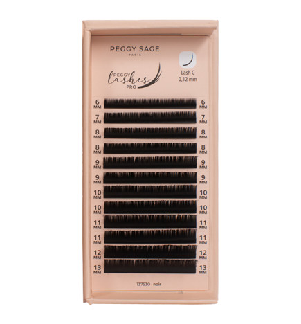 Cil à cil Ellipse Flat - C - 0,12 mm - 6 à 13 mm Peggy Lashes Pro