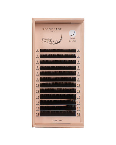 Cil à cil Ellipse Flat - C - 0,15 mm - 6 à 13 mm Peggy Lashes Pro