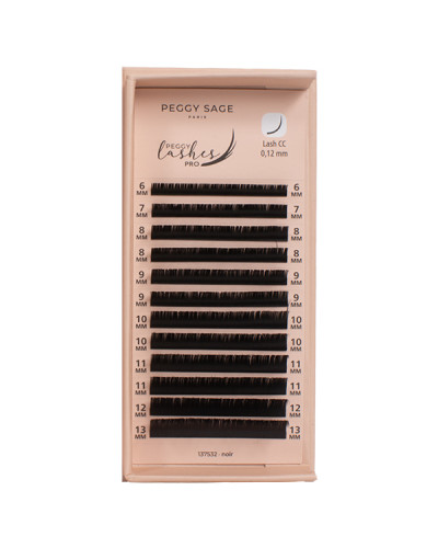 Cil à cil Ellipse Flat - CC - 0,12 mm - 6 à 13 mm Peggy Lashes Pro